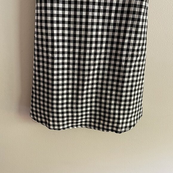 Zaful Women S/4 Black White Plaid Preppy Sleeveless Tied Cami Mini Dress NWT - Picture 2 of 10